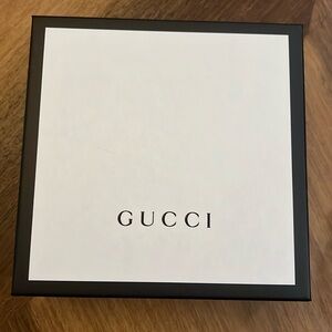 Gucci box. Authentic. Square. Black/off-white